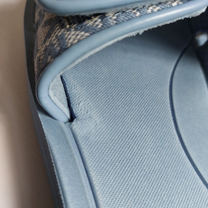 Michael Kors Light Blue Logo Platform Slides | Gently Used |