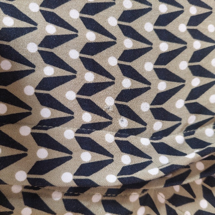 ZARA Green & Black Printed Collared Button Up Top | Pre Loved |