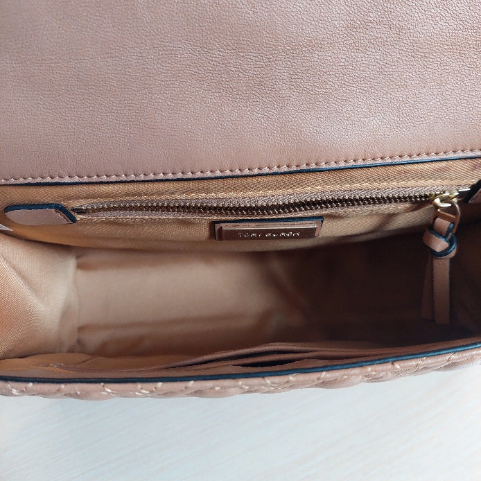 Tory Burch Tri Color Quilted Leather Fleming Shoulder Bag | Pre Loved |