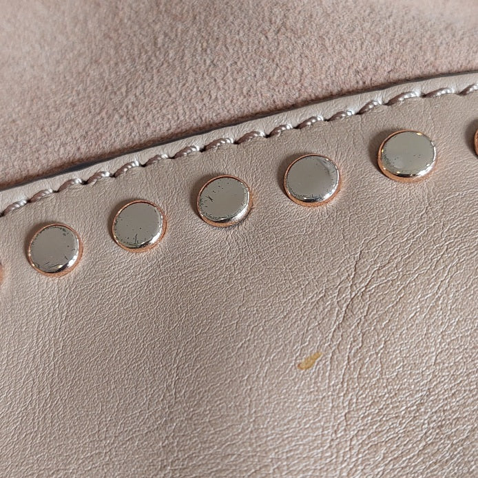 Rebecca Minkoff Tan Leather & Suede Embellished Convertible Backpack Purse | Pre Loved |