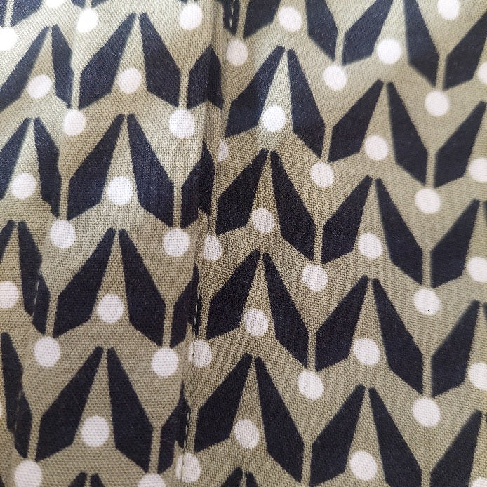 ZARA Green & Black Printed Collared Button Up Top | Pre Loved |