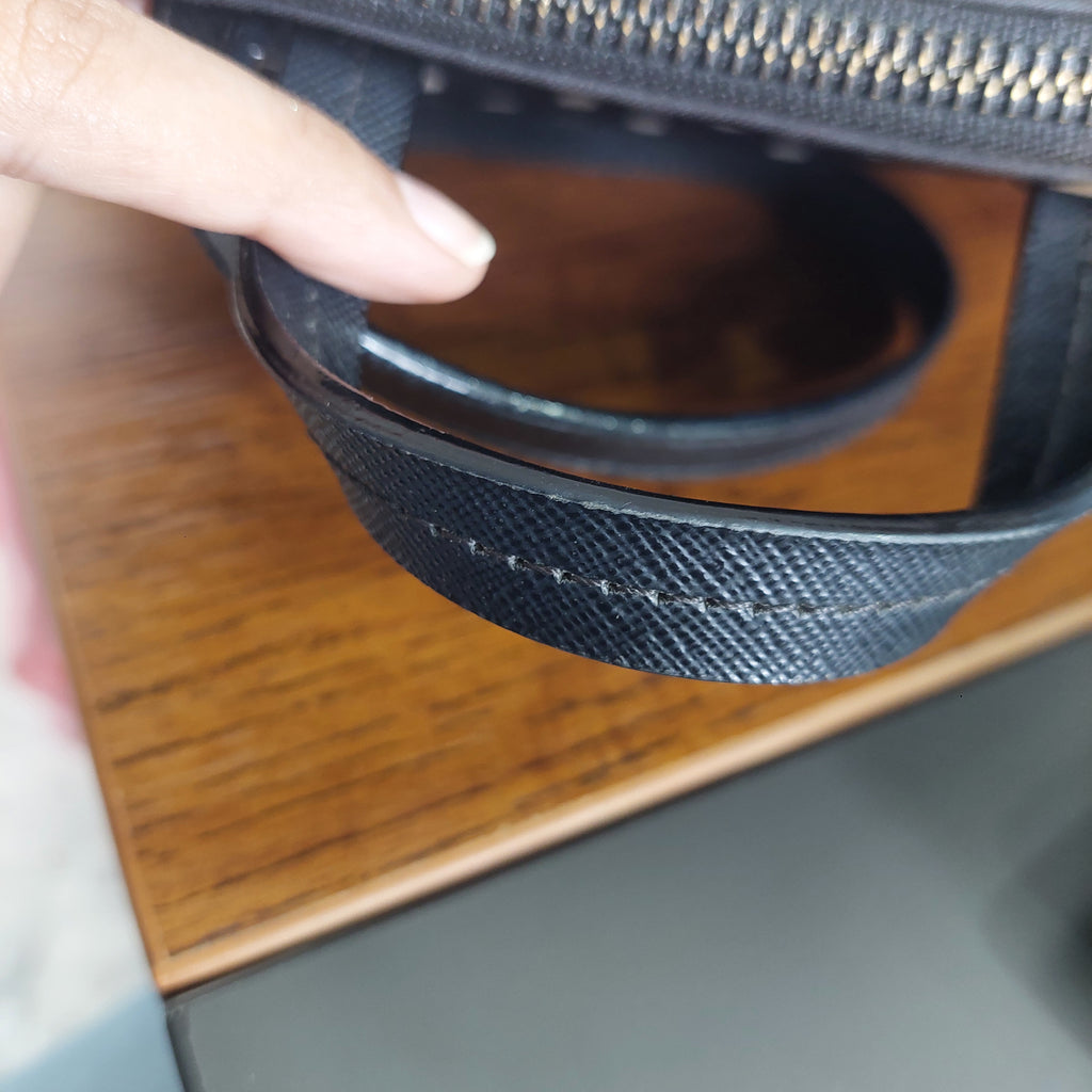 Kate Spade Black Polka Dot Leather Trim Backpack | Pre Loved |