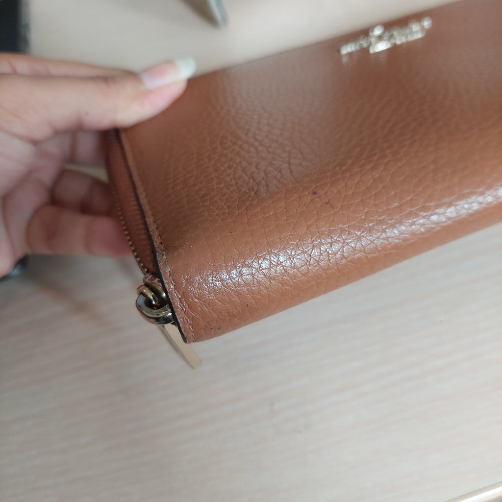 Kate Spade Brown Leather 'Leila' Large Continental Wallet | Pre Loved |