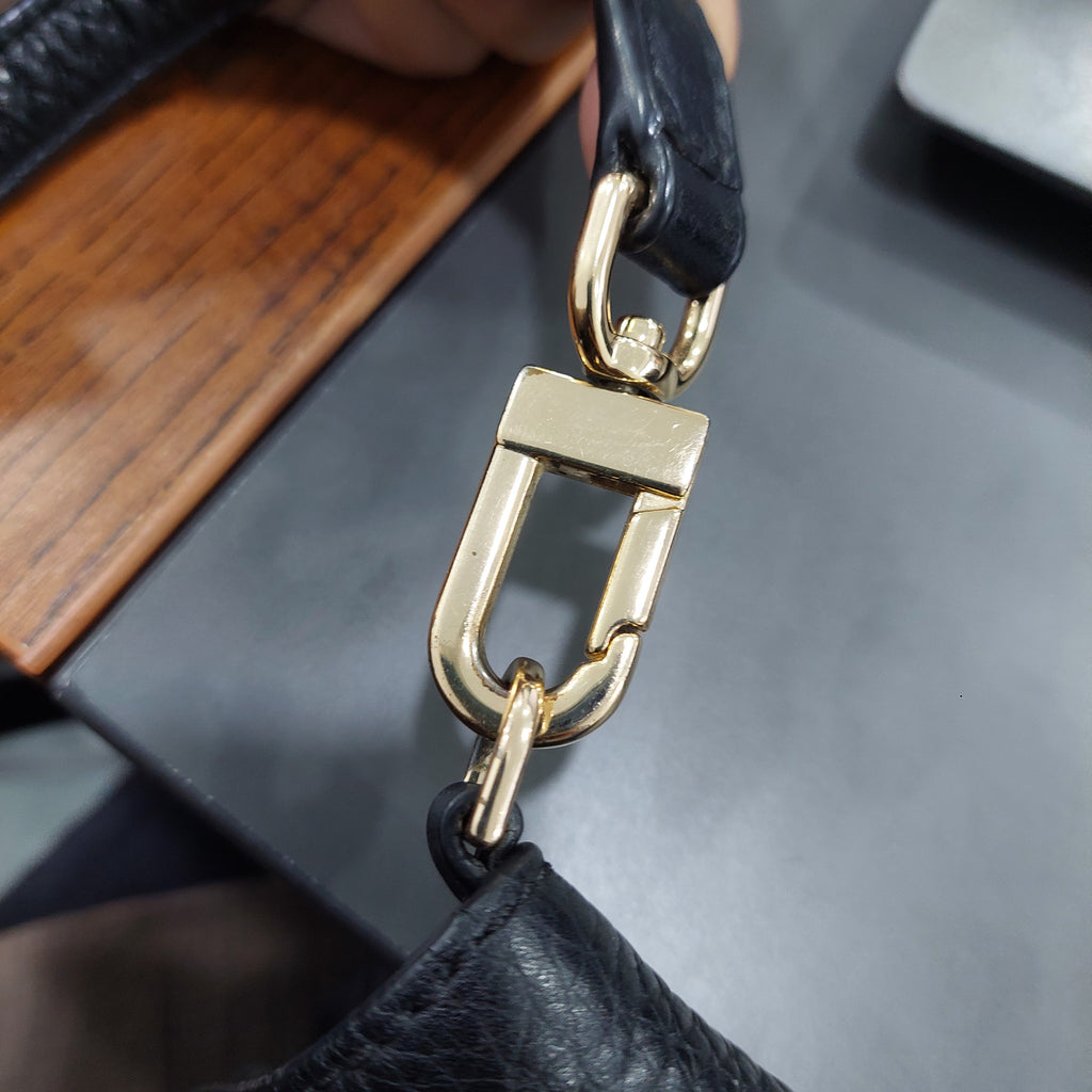 Tory Burch Black Leather Taylor Convertible Foldover Crossbody Bag | Gently Used |