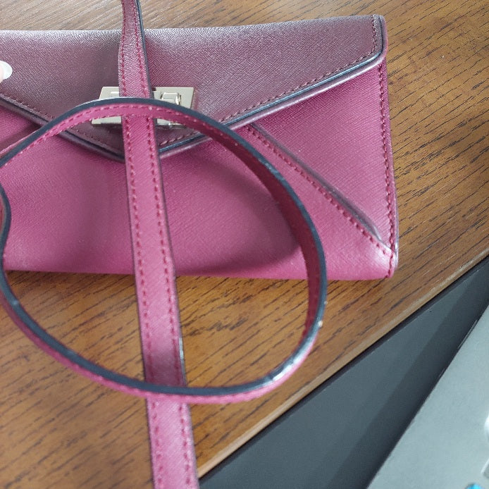 Kate Spade Burgundy Leather Wesley Place Natalie Crossbody Bag | Pre Loved |
