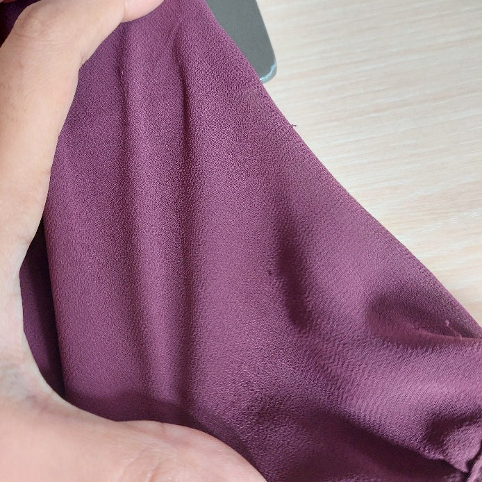 H&M Purple Pleated Button Down Sheer Top | Pre Loved |