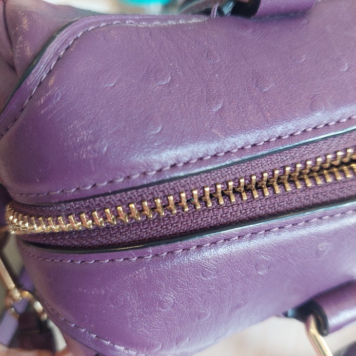 Coach Purple Leather Small Rowan Crossbody Handbag | Pre Loved |