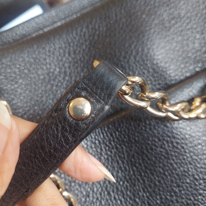 Kate Spade Black Leather Triple Compartment Shoulder Bag | Pre Loved |