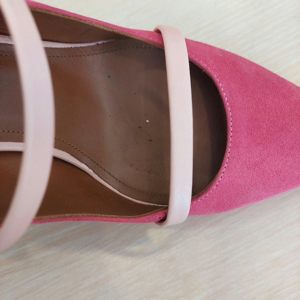 Malone Souliers Pink Suede 'Maureen 100' Heels | Pre Loved |