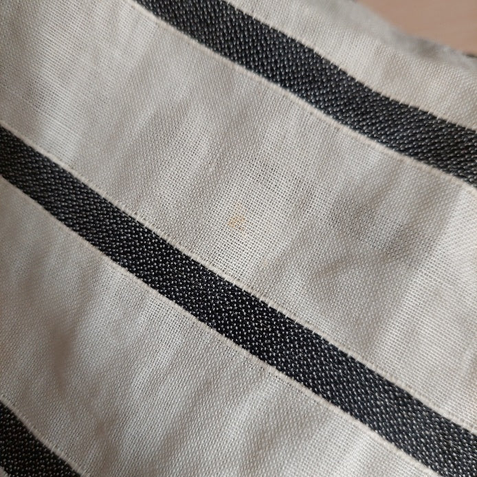 Zara Cream & Black Striped Tie Up Detail Top | Pre Loved |