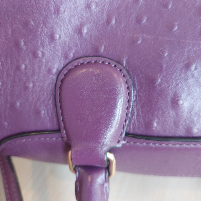 Coach Purple Leather Small Rowan Crossbody Handbag | Pre Loved |