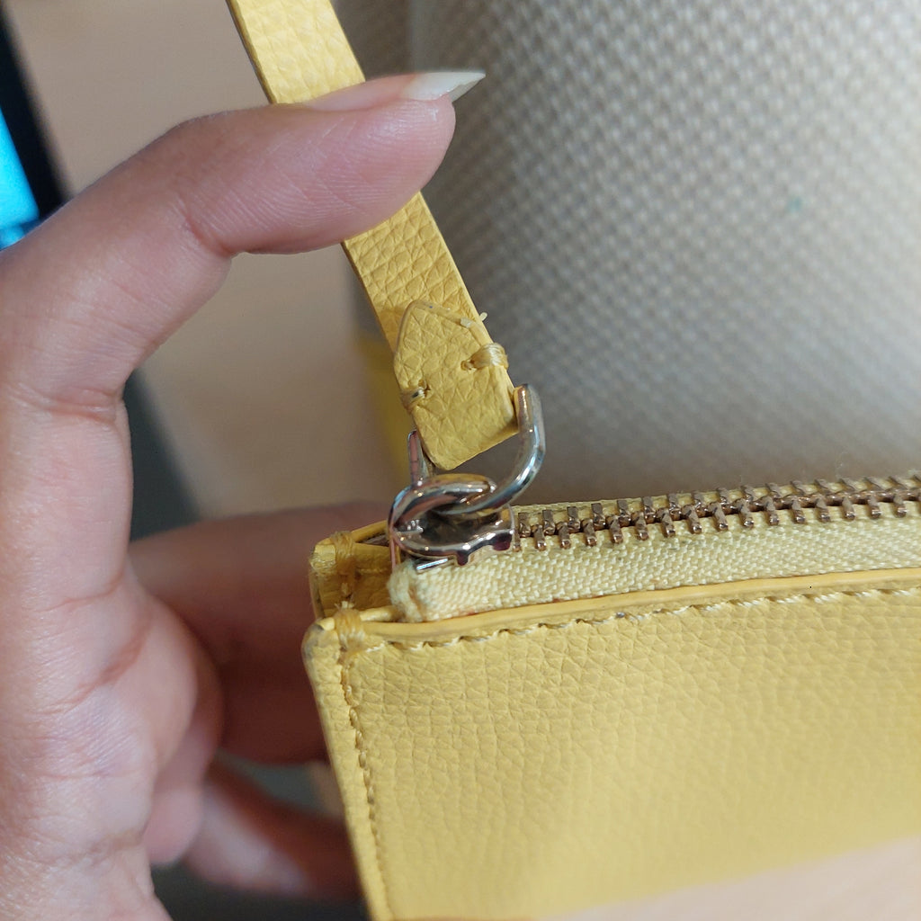 Kate Spade Cream Canvas & Yellow Leather 'All Day' Large Tote Bag | Pre Loved |