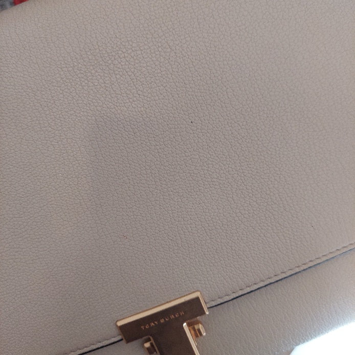 Tory Burch Cream Leather Juliette Satchel Bag | Gently Used |