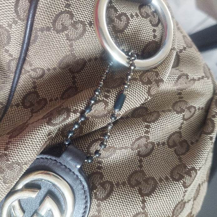 Gucci Beige/Brown GG Canvas Medium Sukey Tote Bag | Pre Loved |