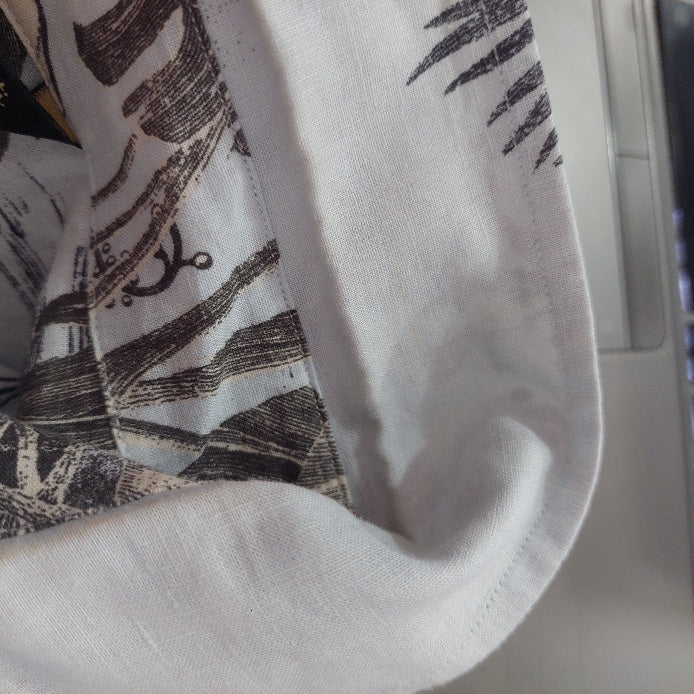 Massimo Dutti Men's Light Blue Floral Print Button Down Shirt | Pre Loved |