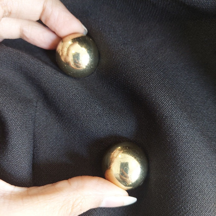 Mango Black with Gold Buttons Blazer | Brand New |