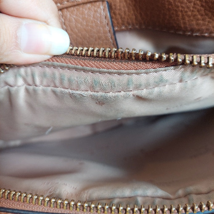 Kate Spade Brown Leather 'Leila' Medium Satchel Bag | Pre Loved |