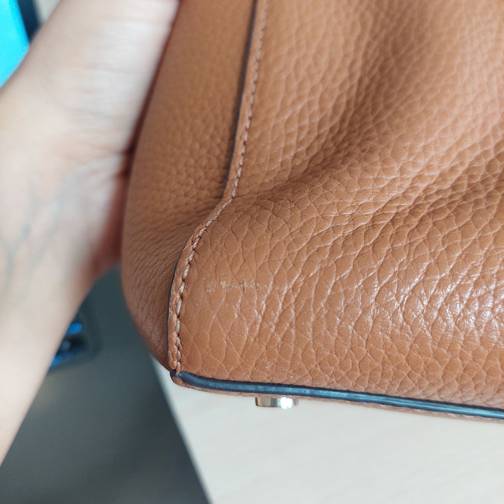 Kate Spade Brown Leather 'Leila' Medium Satchel Bag | Pre Loved |