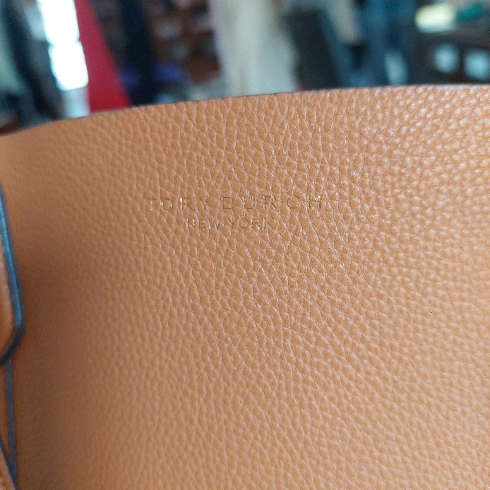 Tory Burch Brown Perry Triple Compartment Leather Tote Bag | Pre Loved |