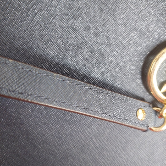 Michael Kors Navy Saffiano Leather Jet Set Large Chain Shoulder Tote Bag | Gently Used |