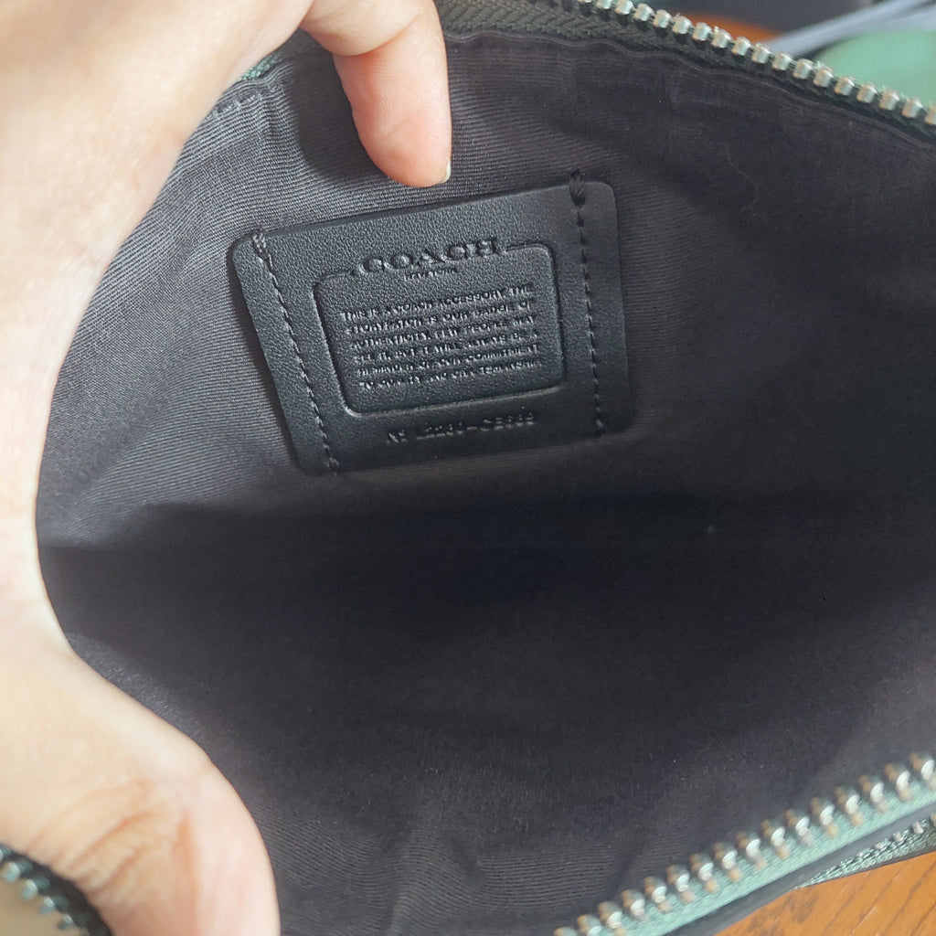 Coach Green Leather Holder Bag | Gently Used |