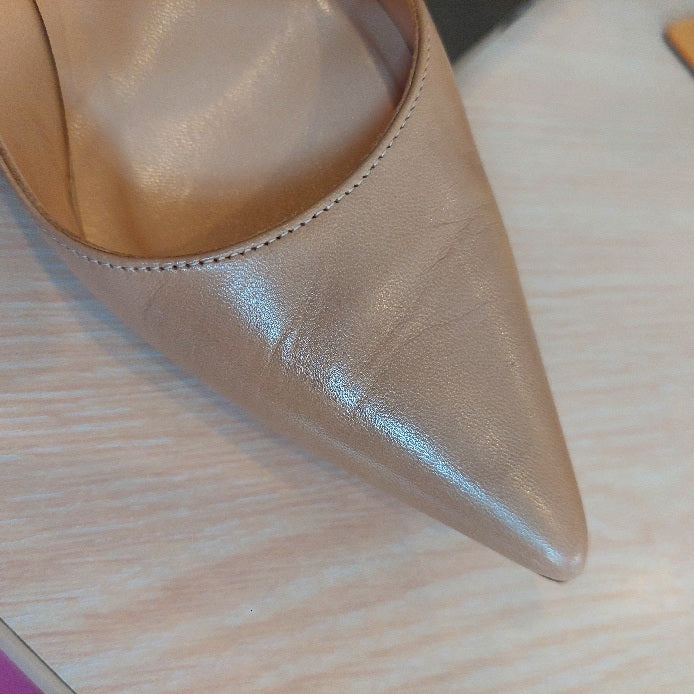 Christian Louboutin BEIGE Leather DECOLTISSIMO Heels | Gently Used |