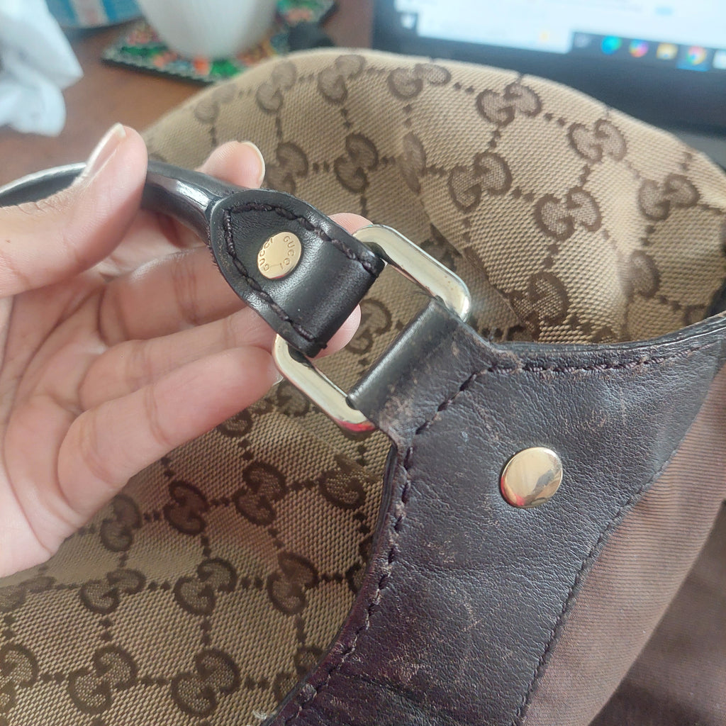 Gucci Beige/Brown GG Canvas Medium Sukey Tote Bag | Pre Loved |