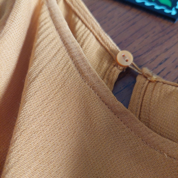 Zara Mustard Tie-up Detail Top | Pre Loved |