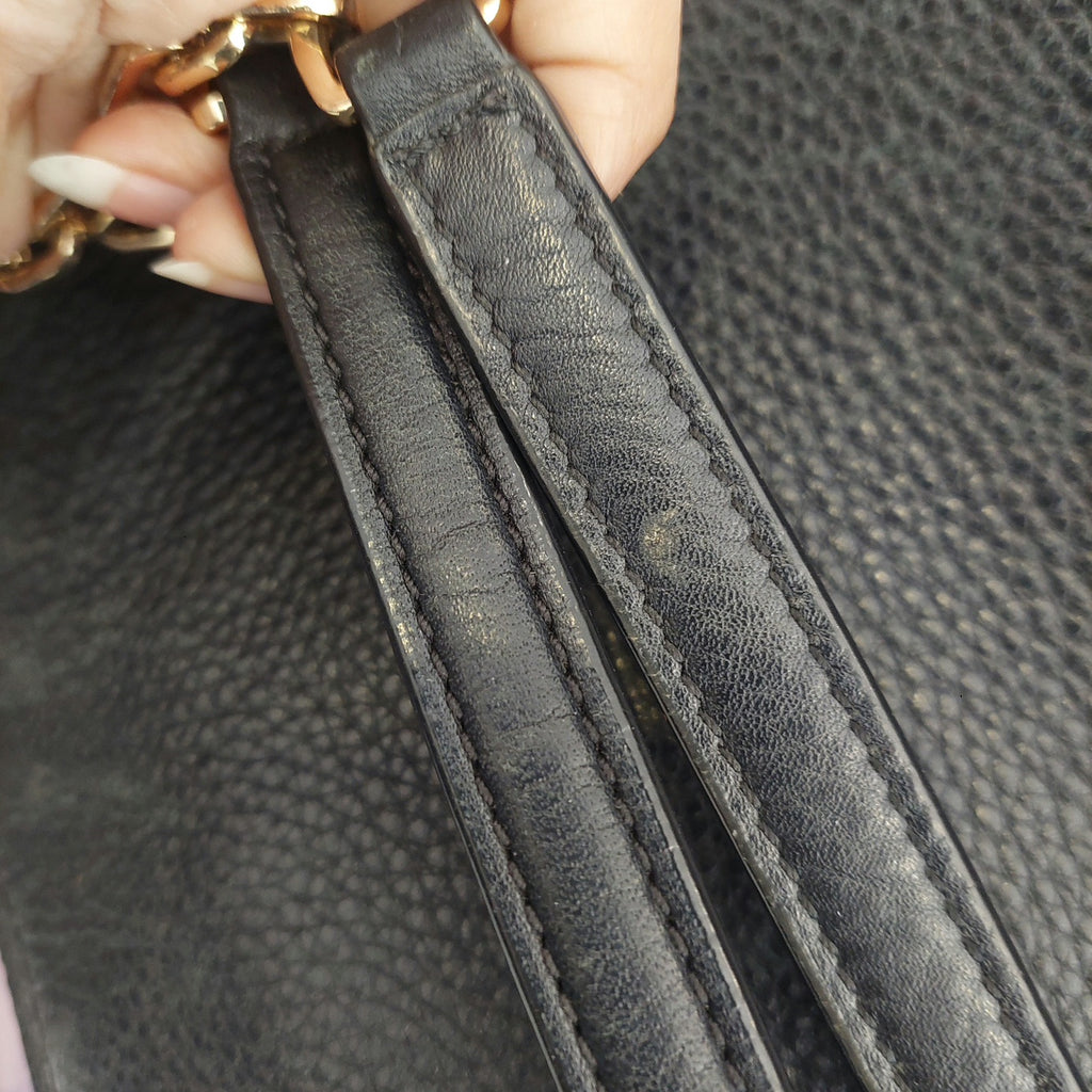 Tory Burch Black Leather Britten Shoulder Bag | Pre Loved |