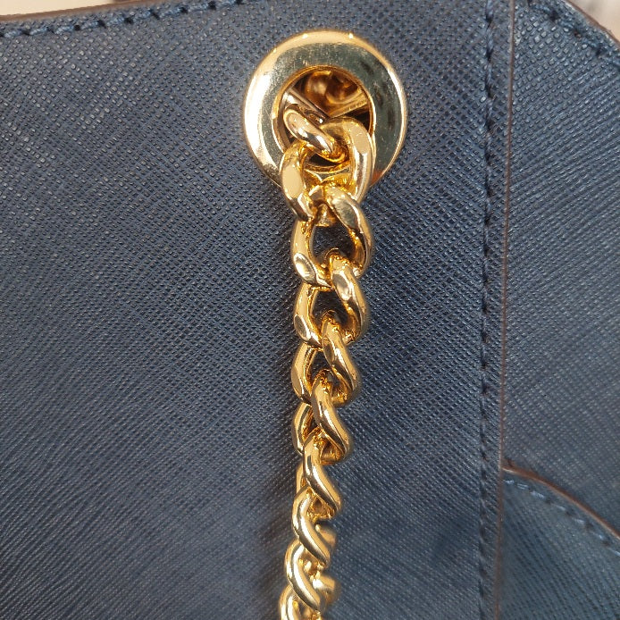 Michael Kors Navy Leather Chain Shoulder Bag | Pre Loved |