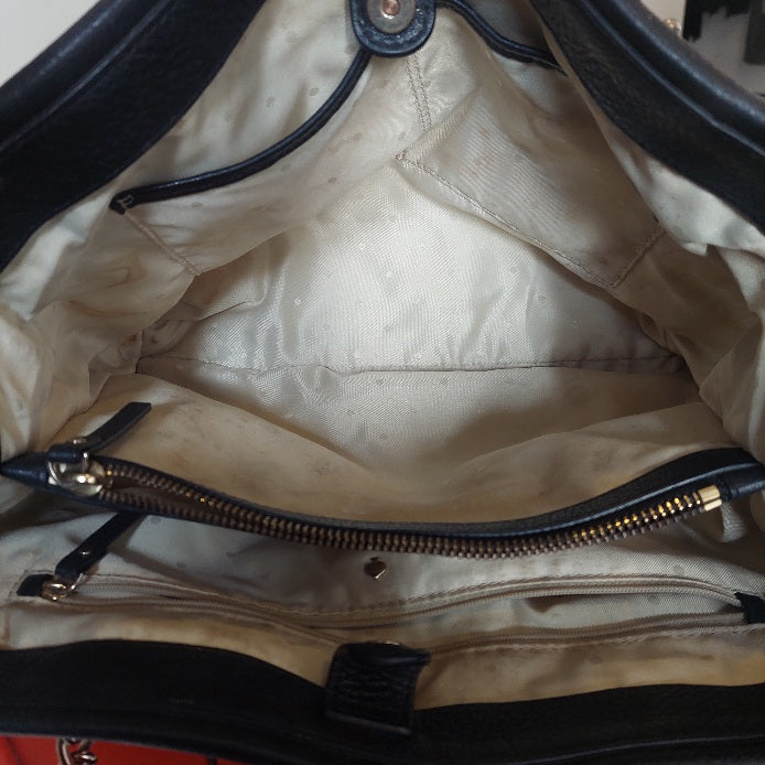 Kate Spade Black Leather Triple Compartment Shoulder Bag | Pre Loved |