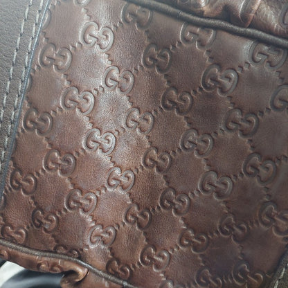 Gucci Brown Guccissima Leather Boston Bag | Pre Loved |