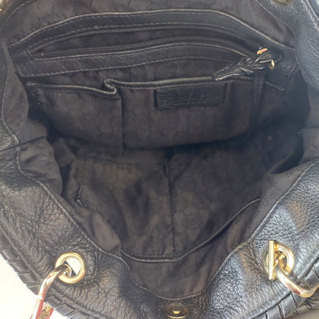 Michael Kors Black Soft Leather Convertible Shoulder Bag | Pre Loved |