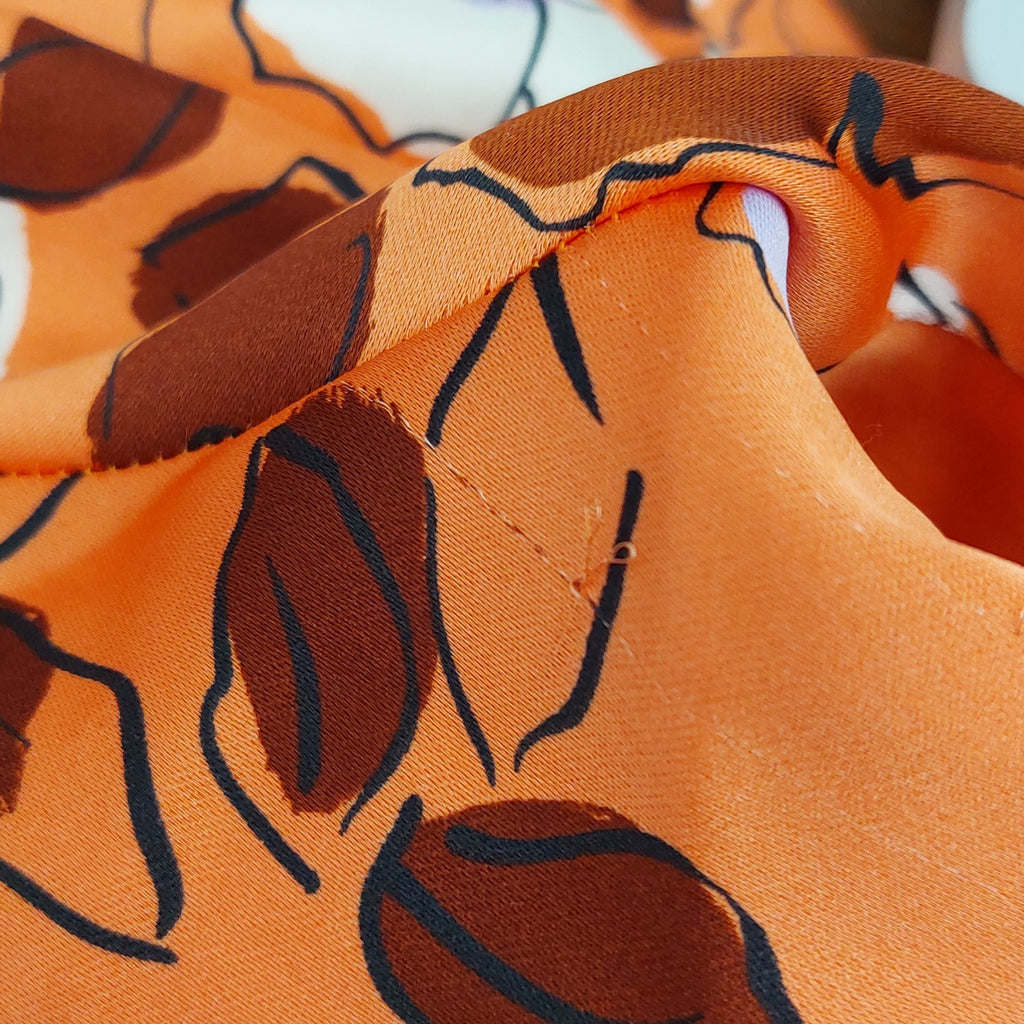 ZARA Orange Floral Printed Wrap Short Dress | Brand New |