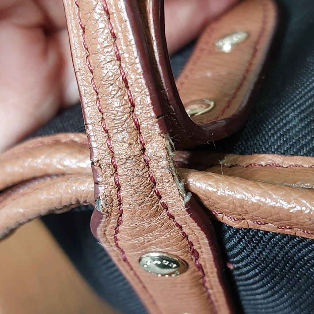 Coach Black Canvas With Tan Leather Trim Sawyer Shoulder Bag | Pre Loved |