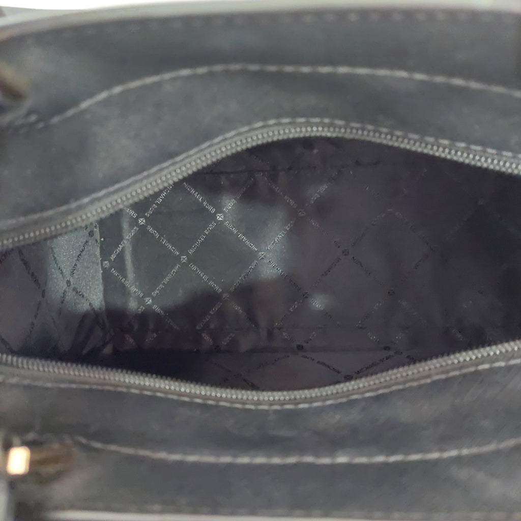 Michael Kors Black Rayne Leather Medium East West Satchel Bag | Gently Used |