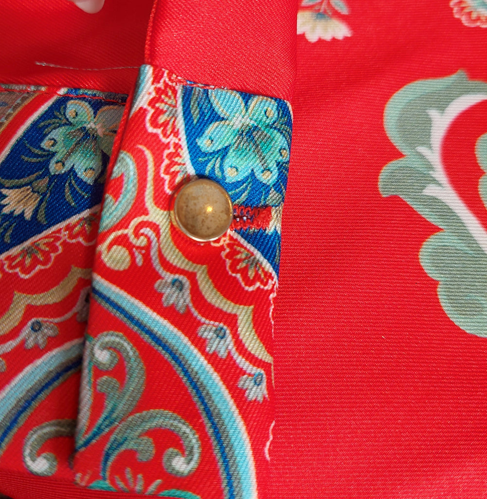 Zara Orange Printed Collared Midi Shirt Dress | Pre Loved |