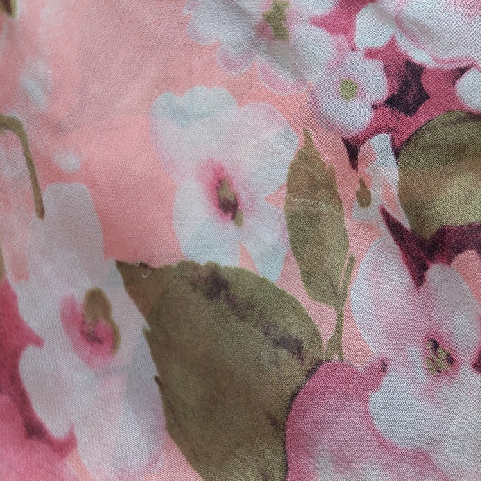 Forever 21 Pink Sheer Floral Printed Blouse | Pre Loved |