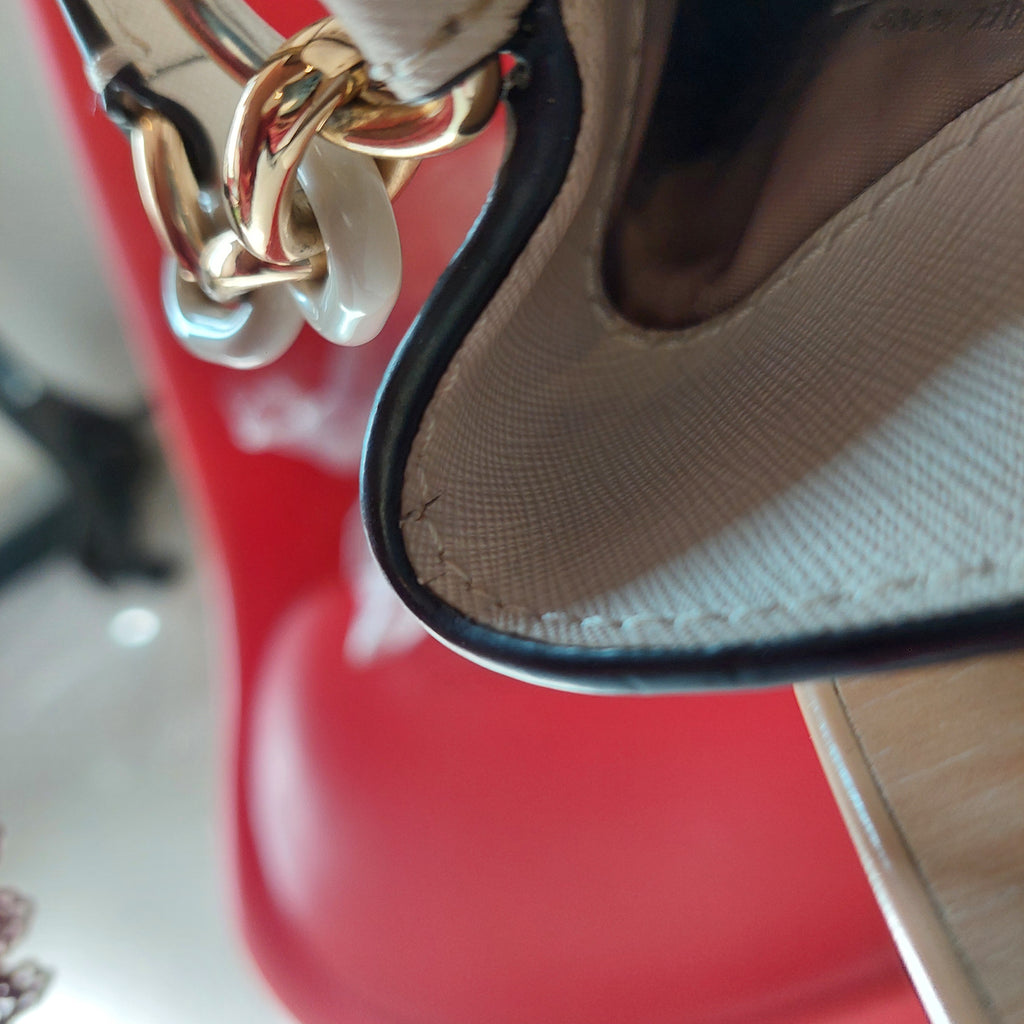 Michael Kors Vanilla Sofia Large East West Leather Satchel Bag | Pre Loved |