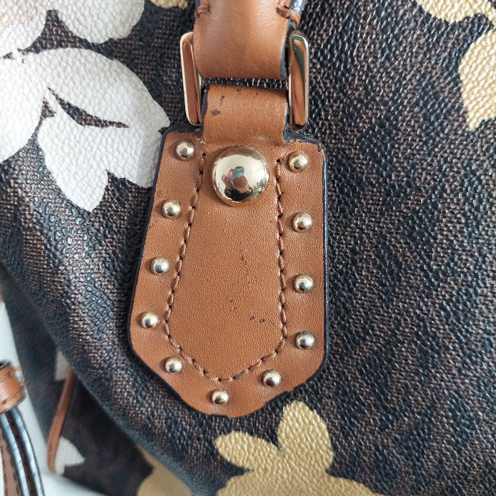 Michael Kors Brown Aria Satchel Bag | Pre Loved |