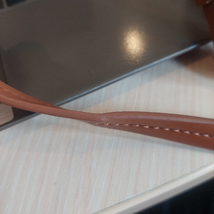 ZARA Tan Leatherette Saddle Crossbody Bag | Pre Loved |