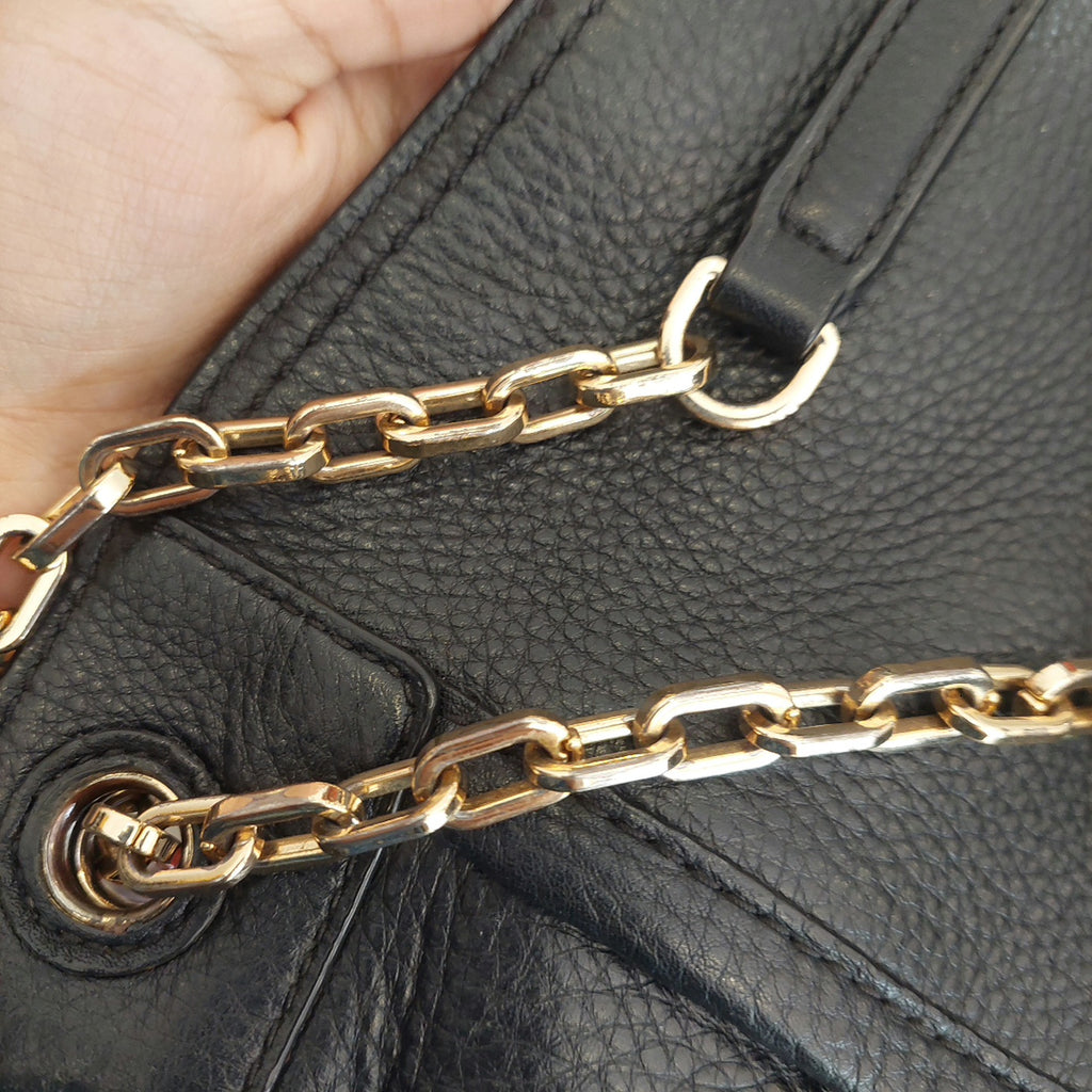 Tory Burch Black Leather Britten Shoulder Bag | Pre Loved |