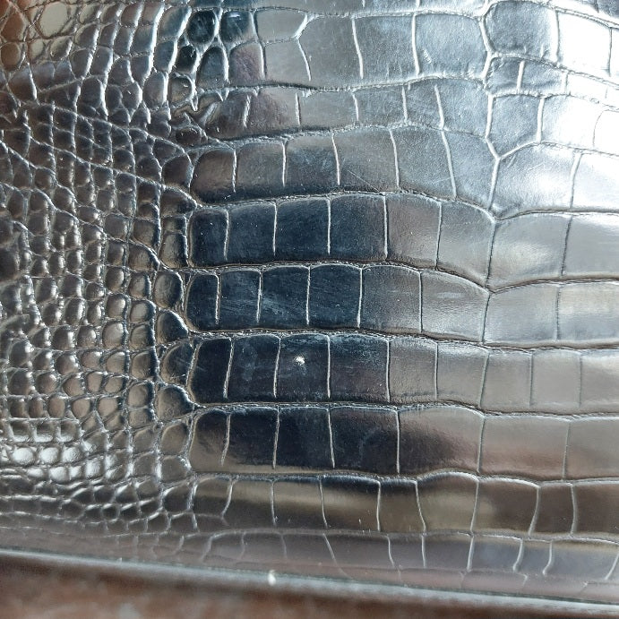 Ted Baker Croc Faux Leather Wide Icon Tote Bag | Pre Loved |