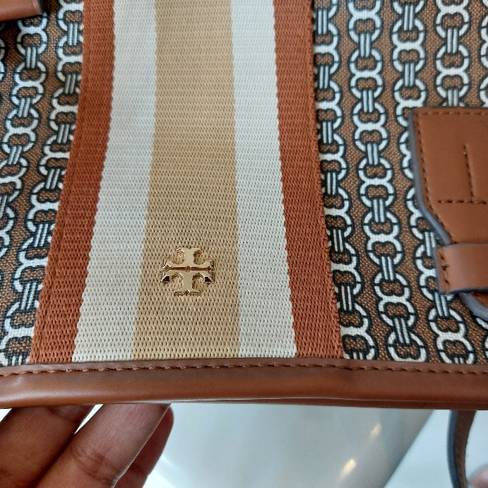 Tory Burch Light Umber Gemini Link Tote Bag | Pre Loved |