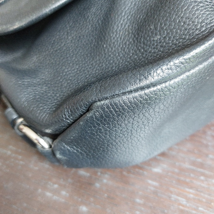 Coach Vintage Black Pebbled Leather Legacy Flap Shoulder Bag | Pre Loved |