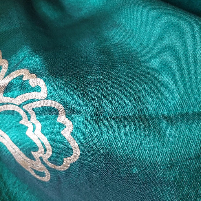Sanober Azfar Emerald Green Block Print Outfit (3 Pieces) | Pre Loved |
