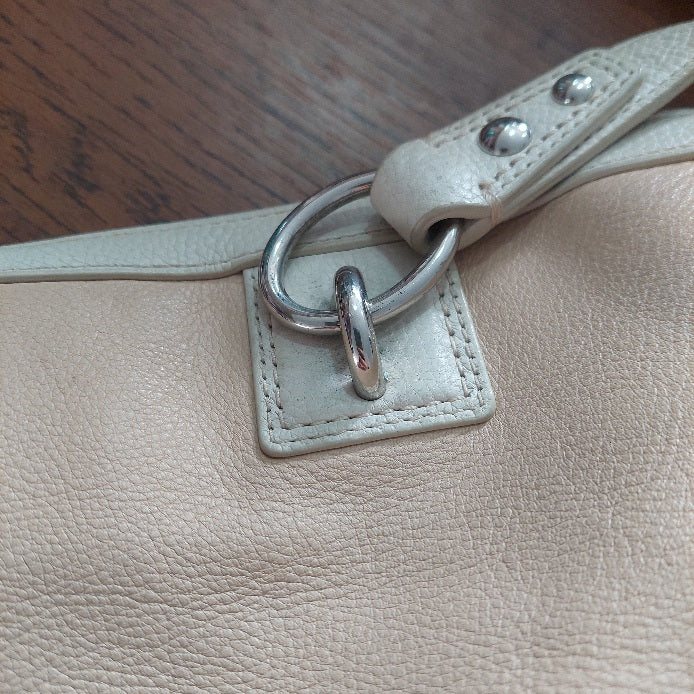Coach Beige & Ivory Pebbled Leather Penelope Shoulder Bag | Pre Loved |