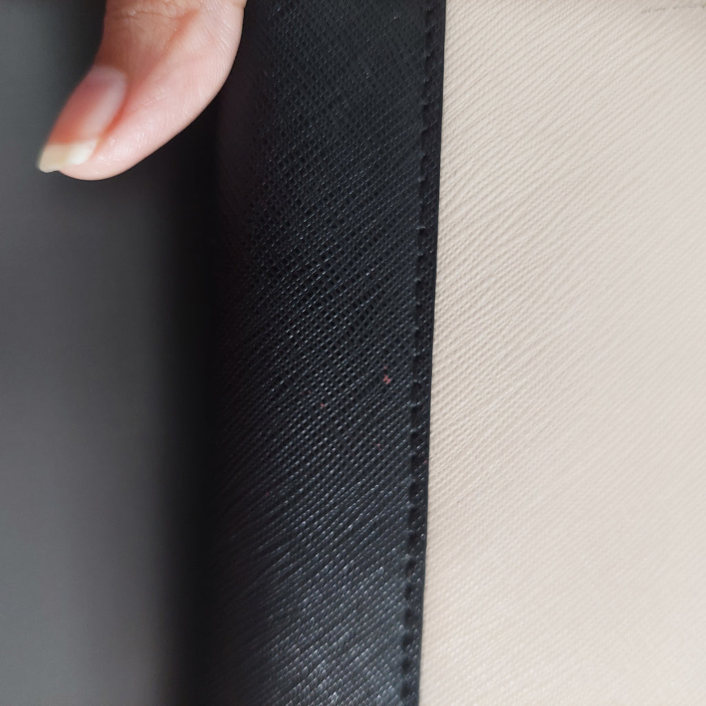 Kate Spade Cream & Black Leather Stacy Laurel Way Wallet | Pre Loved |