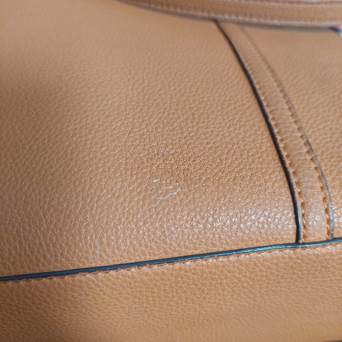 Tory Burch Brown Perry Triple Compartment Leather Tote Bag | Pre Loved |