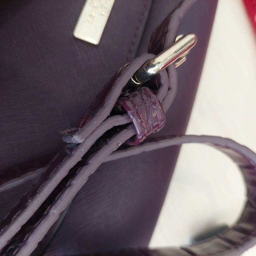 Kate Spade Purple Leather Shoulder Bag | Pre Loved |